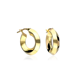 18k Gold Plated 20mm Sterling Silver Earrings - Bade
