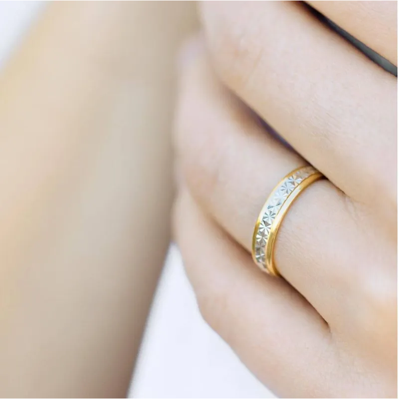 Alianza "Argyor" Bicolor/Facetada Oro 18k 4mm (5240108)