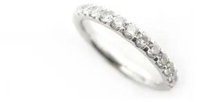 ANILLO PASIÓN Y MODA ALIANZA MAUBOUSSIN 50 ORO BLANCO 18Anillo de diamante K Plata 