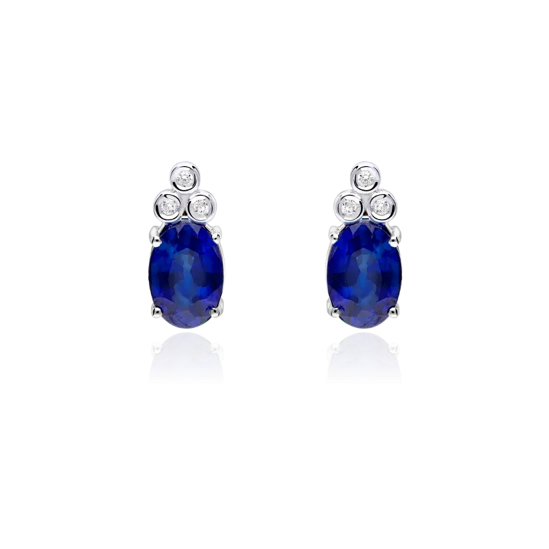 BARILE Diamond and Sapphire Earrings