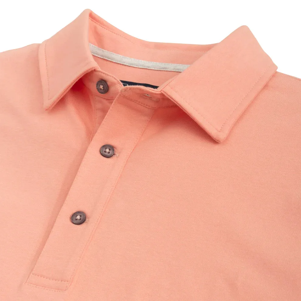 Men's Coral Almond Fish Hippie Beacham Polo