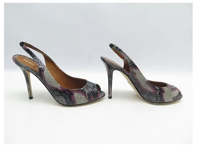 NEW FENDI Shoes 40 Shoes Leather Python NEW Purple
