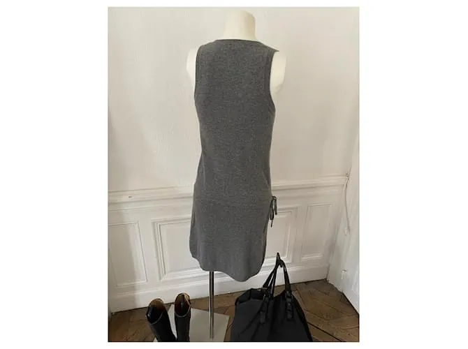 Old England Gray Cashmere Sleeveless Sweater Dress Size 40