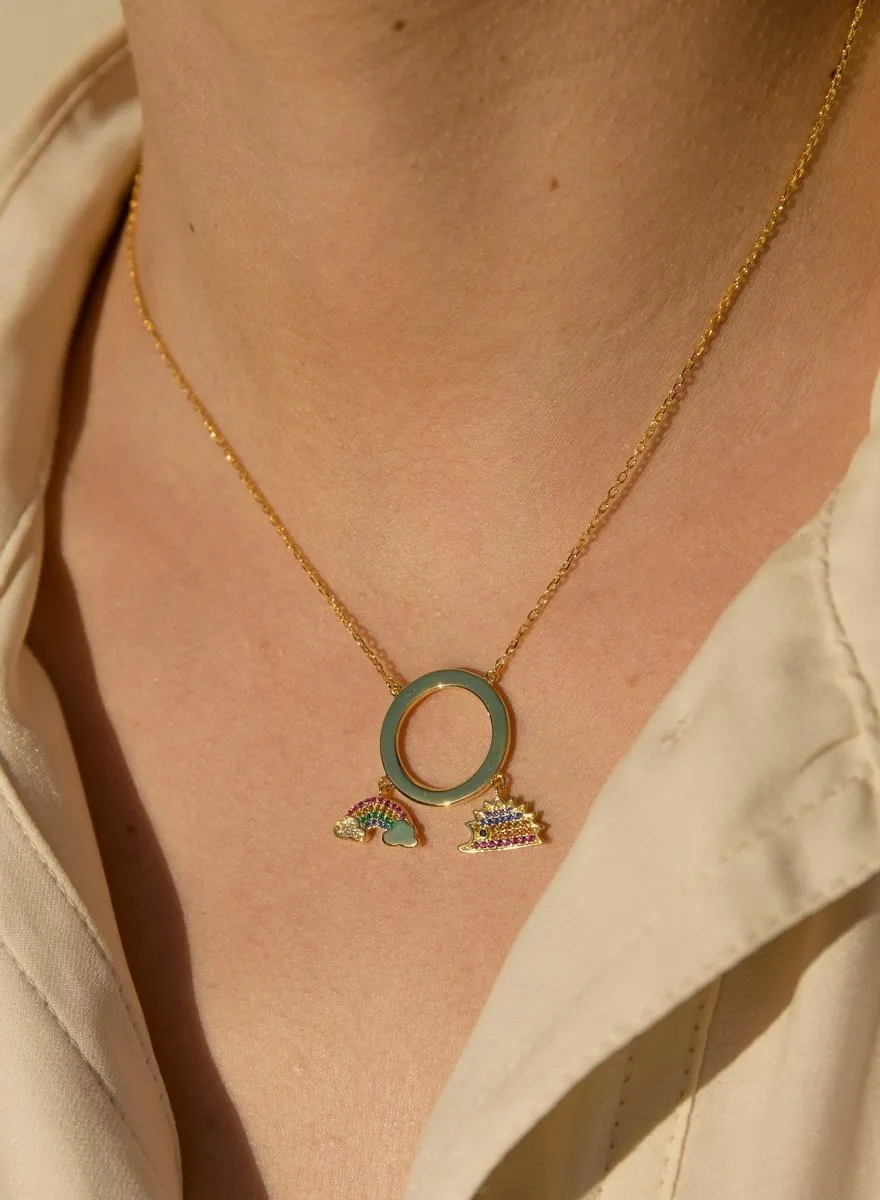 Original silver rainbow design gold bath necklaces