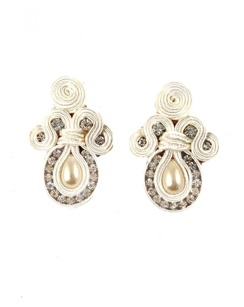 Elegant White Earrings for Brides