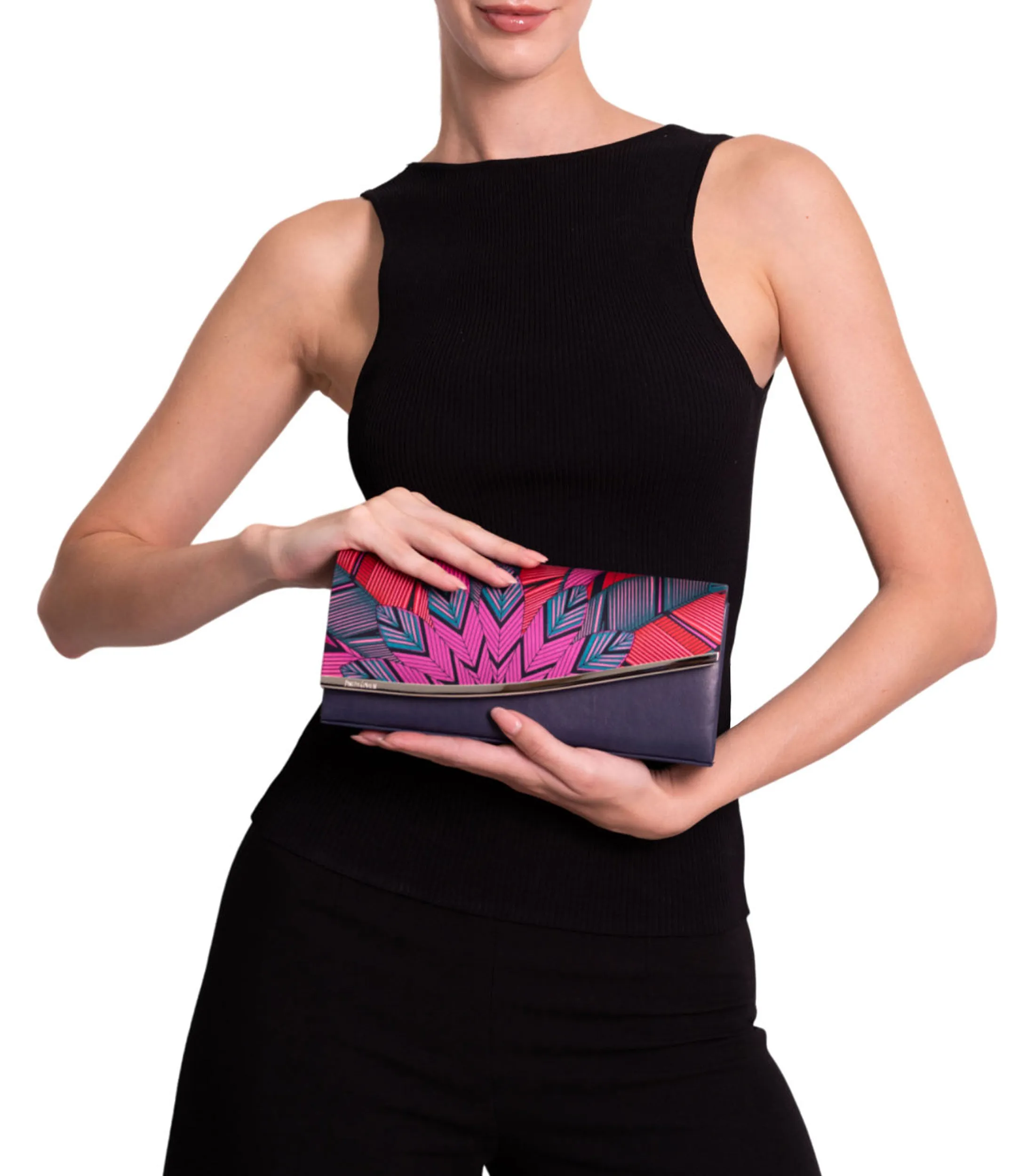 Pineda Covalin Bolso Clutch Akbal Guacamaya en piel Mujer