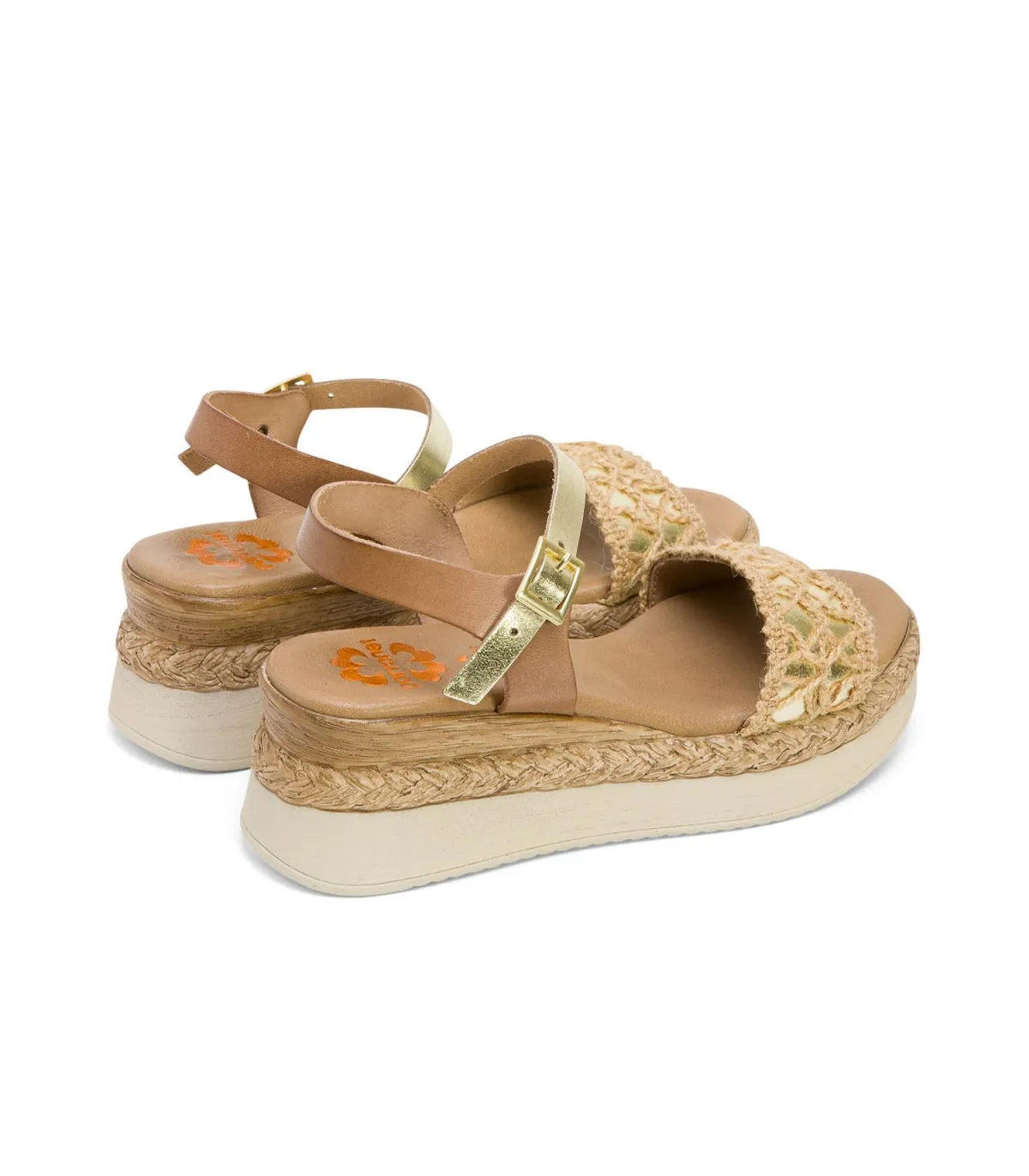 Taupe Platinum Frisia Wedge Sandal